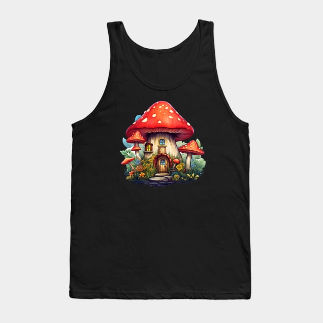 Spotted Red Mushroom House Tank Top by HoyasYourDaddy